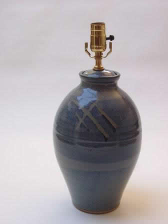 Blue ash glaze lamp 1206-004