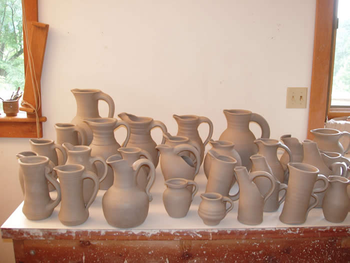 pitchers made during workshop