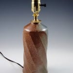 salt glazed faceted lamp