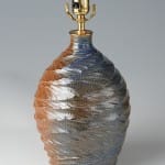 Salt glazed round lamp