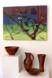 Pots by Nan Rothwell & Painting by Lindsay Michie Eades